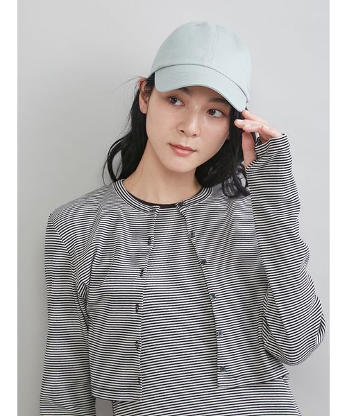 Mila Owen（ミラオーウェン）の「ポイントロゴ刺繍キャップ（キャップ・レディース・ネイビー/ミント/チャコールグレー/ピンク・F）」の14枚目の写真