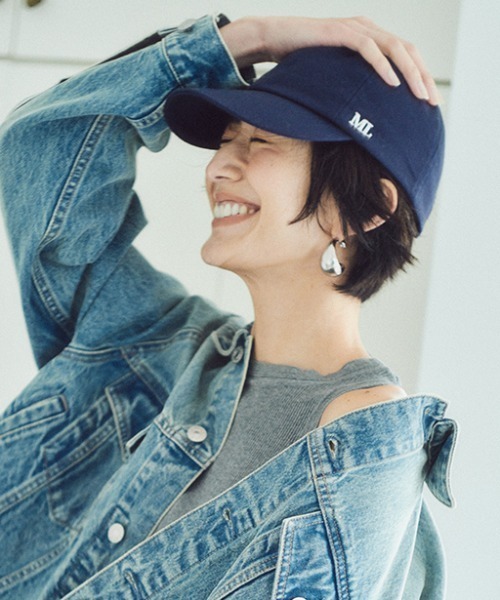 Mila Owen（ミラオーウェン）の「ポイントロゴ刺繍キャップ（キャップ・レディース・ネイビー/ミント/チャコールグレー/ピンク・F）」の17枚目の写真