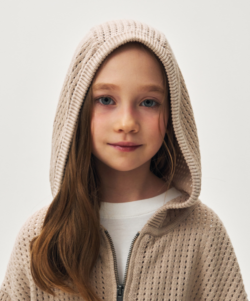MUSINSA STANDARD KIDS（ムシンサスタンダードキッズ）の「クロシェニットフードパーカー [マッシュルーム]（ニット/セーター・レディース・その他・110/120/130/140/150/160）」の5枚目の写真