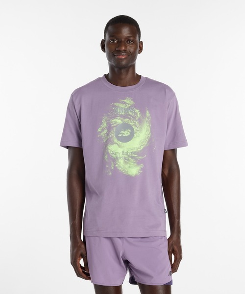 NEW BALANCE（ニューバランス）の「ボルテックスパフォーマンスTシャツ（Tシャツ/カットソー・メンズ・ライトパープル/ホワイト/ブラック・SMALL/MEDIUM/LARGE/X-LARGE/XX-LARGE）」の3枚目の写真