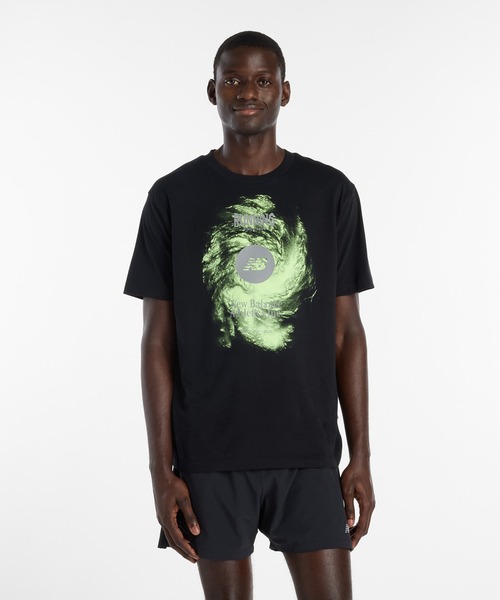 NEW BALANCE（ニューバランス）の「ボルテックスパフォーマンスTシャツ（Tシャツ/カットソー・メンズ・ライトパープル/ホワイト/ブラック・SMALL/MEDIUM/LARGE/X-LARGE/XX-LARGE）」の2枚目の写真