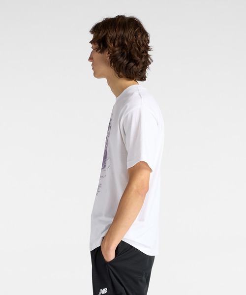 NEW BALANCE（ニューバランス）の「ボルテックスパフォーマンスTシャツ（Tシャツ/カットソー・メンズ・ライトパープル/ホワイト/ブラック・SMALL/MEDIUM/LARGE/X-LARGE/XX-LARGE）」の4枚目の写真