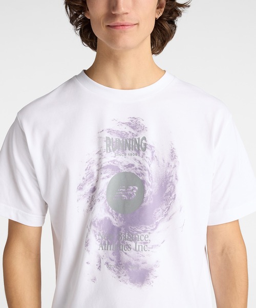 NEW BALANCE（ニューバランス）の「ボルテックスパフォーマンスTシャツ（Tシャツ/カットソー・メンズ・ライトパープル/ホワイト/ブラック・SMALL/MEDIUM/LARGE/X-LARGE/XX-LARGE）」の6枚目の写真