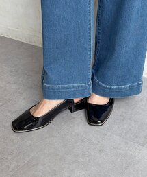 un dix cors | バックバンドスクエアパンプス(ブーツ)