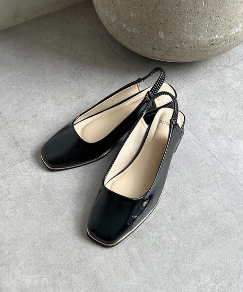 un dix cors（アンディコール）の「バックバンドスクエアパンプス（ブーツ・レディース・シルバー/ブラック/ベージュ・MEDIUM/LARGE）」の7枚目の写真