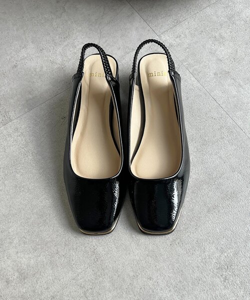 un dix cors（アンディコール）の「バックバンドスクエアパンプス（ブーツ・レディース・シルバー/ブラック/ベージュ・MEDIUM/LARGE）」の9枚目の写真