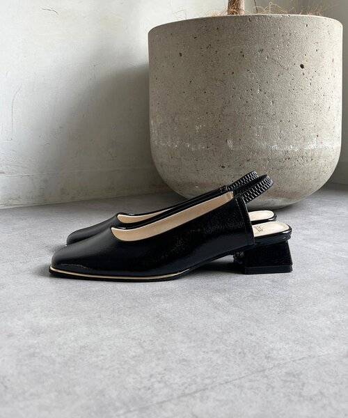 un dix cors（アンディコール）の「バックバンドスクエアパンプス（ブーツ・レディース・シルバー/ブラック/ベージュ・MEDIUM/LARGE）」の10枚目の写真