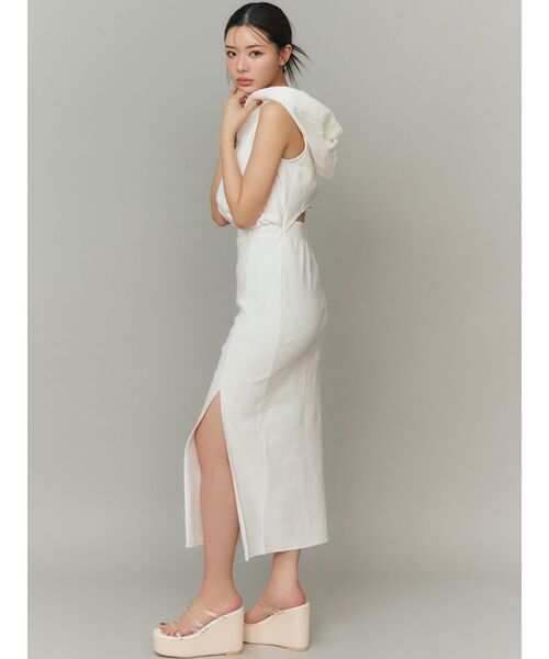 RESEXXY(リゼクシー)の「スウェットフーディワンピース(ワンピース・レディース・ブラック/ホワイト/グレー・FREE)」の11枚目の写真