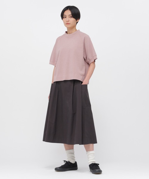MHL.（エムエイチエル）の「WASHED COTTON POPLIN（スカート・レディース・ピンク系その他2/ダークブラウン・3/1/2/0）」の4枚目の写真