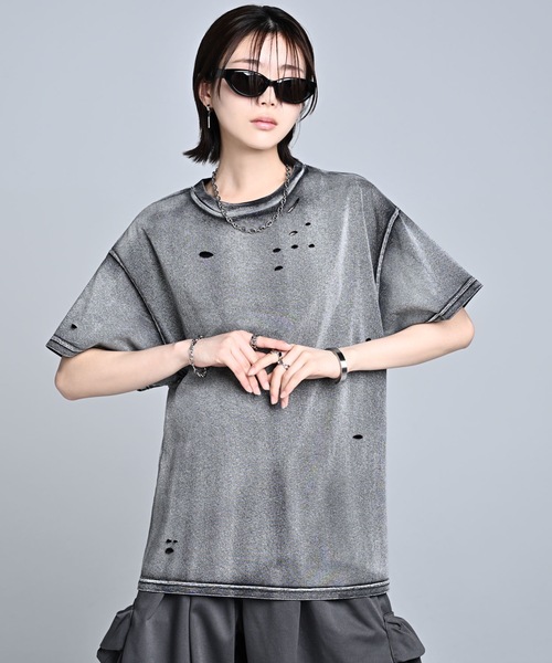 ADRER（アドラー）の「Fade / Gradation Oversize Tee ／ フェード / グラデーション オーバーサイズT（Tシャツ/カットソー・メンズ・グレー系1/ブラック系1/ライトグレー系1/ブラック系2・L/M/S/XS）」の3枚目の写真