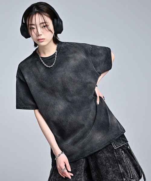 ADRER（アドラー）の「Fade / Gradation Oversize Tee ／ フェード / グラデーション オーバーサイズT（Tシャツ/カットソー・メンズ・グレー系1/ブラック系1/ライトグレー系1/ブラック系2・L/M/S/XS）」の22枚目の写真