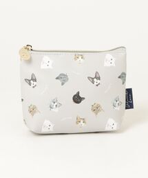 Per sist ence（パーシエンス）の「CATプリント フェイクレザー 舟形ポーチ（ポーチ）」