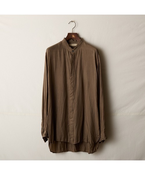 suzuki takayuki(スズキタカユキ)の「standing-collar shirt(シャツ/ブラウス・メンズ・ホワイト/ブラウン/ブラック・02/01)」の3枚目の写真