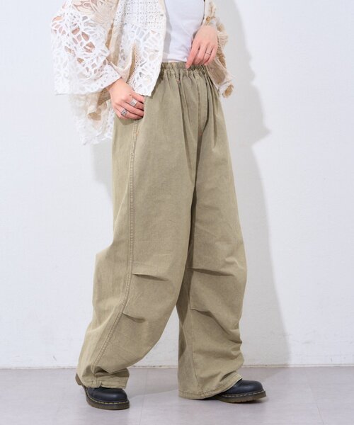 etsinta（エシンタ）の「【etsinta】パラシュートパンツ（その他パンツ・レディース・カーキ/イエロー/ネイビー・ONE SIZE）」の2枚目の写真