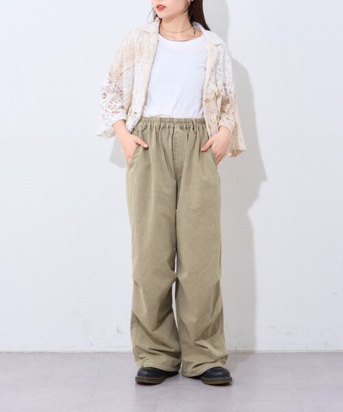 etsinta（エシンタ）の「【etsinta】パラシュートパンツ（その他パンツ・レディース・カーキ/イエロー/ネイビー・ONE SIZE）」の4枚目の写真