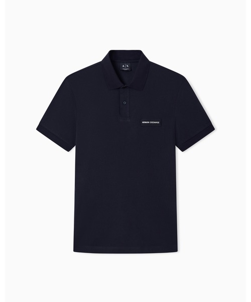 ARMANI EXCHANGE(アルマーニエクスチェンジ)の「【A|X アルマーニ エクスチェンジ】WE AXロゴパッチ 半袖ポロシャツ/SLIM(ポロシャツ・メンズ・ホワイト/ダークネイビー・X-LARGE/LARGE/MEDIUM/SMALL/XX-LARGE/X-SMALL)」の9枚目の写真