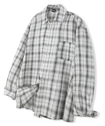 MOOVN（ムブン）の「ヴィンテージリンクルチェックシャツホワイト（シャツ/ブラウス）」