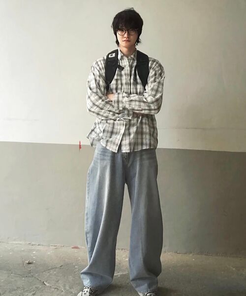 MOOVN(ムブン)の「ヴィンテージリンクルチェックシャツホワイト(シャツ/ブラウス・メンズ・その他・LARGE/MEDIUM)」の7枚目の写真