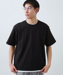 THE SHOP TK | 【ラクして決まる!】レイヤード風半袖Tシャツ 洗濯機OK(Tシャツ/カットソー)
