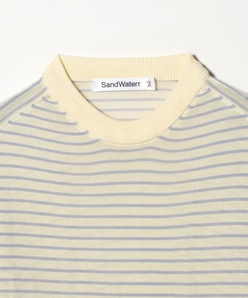 UNITED ARROWS & SONS（ユナイテッドアローズアンドサンズ）の「＜SandWaterr＞ RESEARCHED SWEATER/ニット（ニット/セーター・メンズ・ブラック/オフホワイト・2/1）」の4枚目の写真