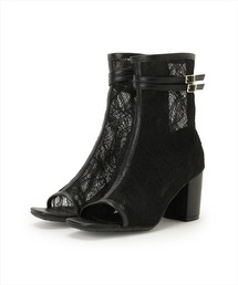 WILLSELECTION | ベルト付きオープントゥレースブーツ(ブーツ)