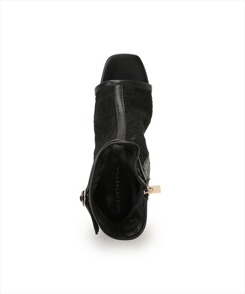 WILLSELECTION（ウィルセレクション）の「ベルト付きオープントゥレースブーツ（ブーツ・レディース・ブラック/オフホワイト・LARGE/MEDIUM）」の11枚目の写真