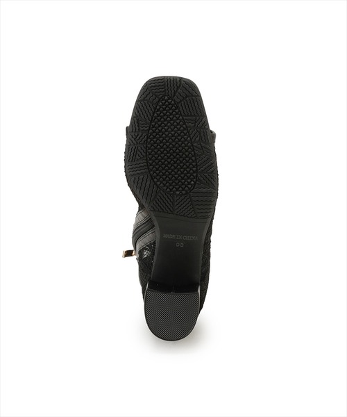 WILLSELECTION（ウィルセレクション）の「ベルト付きオープントゥレースブーツ（ブーツ・レディース・ブラック/オフホワイト・LARGE/MEDIUM）」の13枚目の写真