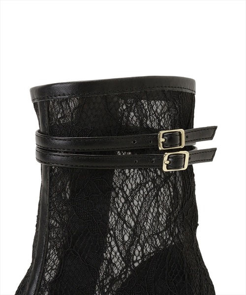 WILLSELECTION（ウィルセレクション）の「ベルト付きオープントゥレースブーツ（ブーツ・レディース・ブラック/オフホワイト・LARGE/MEDIUM）」の14枚目の写真