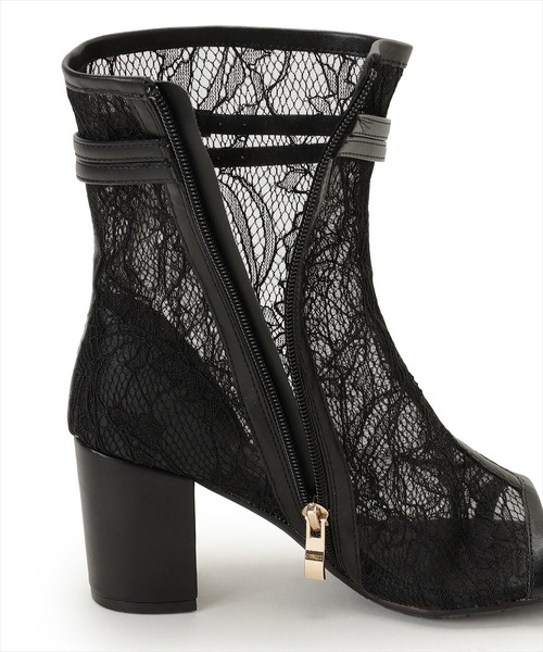 WILLSELECTION（ウィルセレクション）の「ベルト付きオープントゥレースブーツ（ブーツ・レディース・ブラック/オフホワイト・LARGE/MEDIUM）」の15枚目の写真