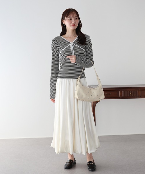 BLUEEAST(ブルーイースト)の「レースボーダーカットソー(Tシャツ/カットソー・レディース・ブルー/ブラック・MEDIUM)」の6枚目の写真