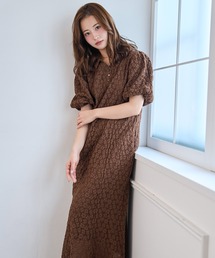 mil（ミル）の「総レース ポロ衿 マーメイド ワンピース【586150】（ワンピース）」