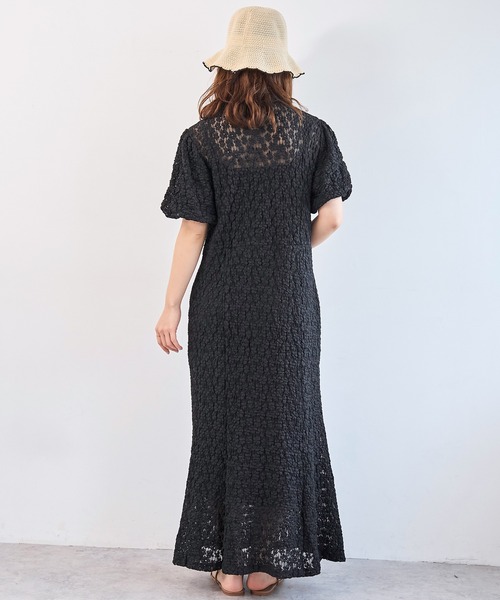 mil(ミル)の「総レース ポロ衿 マーメイド ワンピース【586150】(ワンピース・レディース・ブラウン/ブラック・FREE/S/XS)」の13枚目の写真