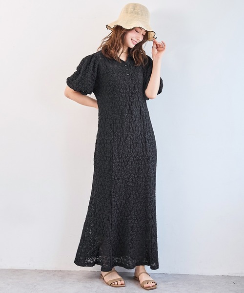 mil(ミル)の「総レース ポロ衿 マーメイド ワンピース【586150】(ワンピース・レディース・ブラウン/ブラック・FREE/S/XS)」の14枚目の写真