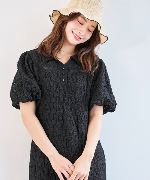 mil(ミル)の「総レース ポロ衿 マーメイド ワンピース【586150】(ワンピース・レディース・ブラウン/ブラック・FREE/S/XS)」の16枚目の写真
