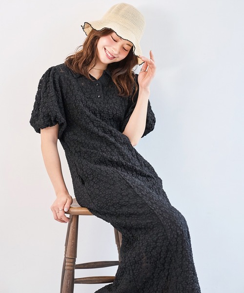 mil(ミル)の「総レース ポロ衿 マーメイド ワンピース【586150】(ワンピース・レディース・ブラウン/ブラック・FREE/S/XS)」の9枚目の写真