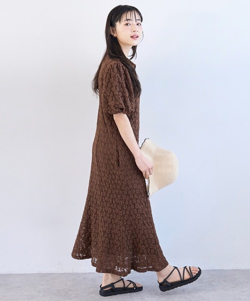 mil(ミル)の「総レース ポロ衿 マーメイド ワンピース【586150】(ワンピース・レディース・ブラウン/ブラック・FREE/S/XS)」の21枚目の写真
