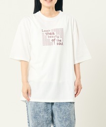ロゴラインストーン柄TEE(M1)