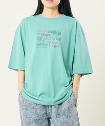 ロゴラインストーン柄TEE(M1)