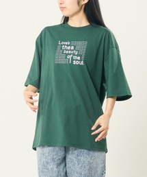 ロゴラインストーン柄TEE(M1)