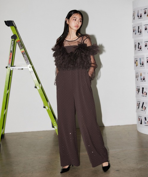 ボリュームチュールオールインワンドレス / volume tulle all in one