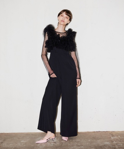 ボリュームチュールオールインワンドレス / volume tulle all in one