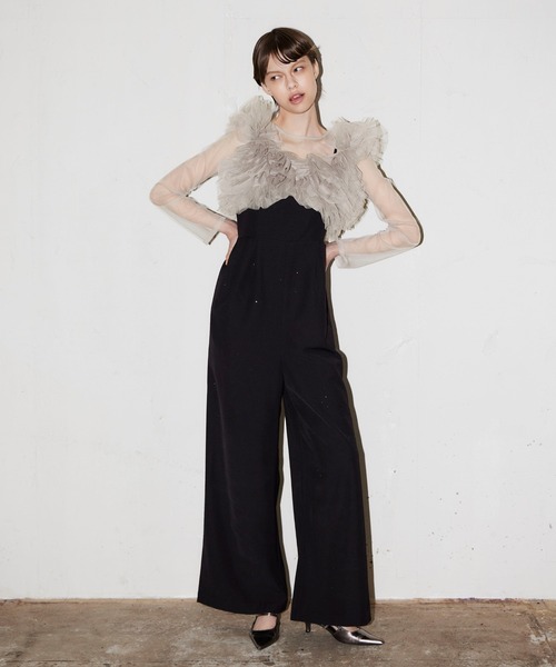 ボリュームチュールオールインワンドレス / volume tulle all in one