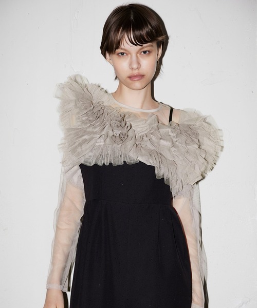 ボリュームチュールオールインワンドレス / volume tulle all in one