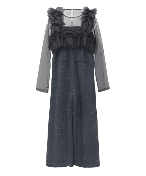 ボリュームチュールオールインワンドレス / volume tulle all in one