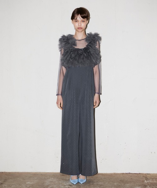 ボリュームチュールオールインワンドレス / volume tulle all in one