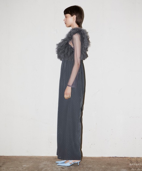 ボリュームチュールオールインワンドレス / volume tulle all in one