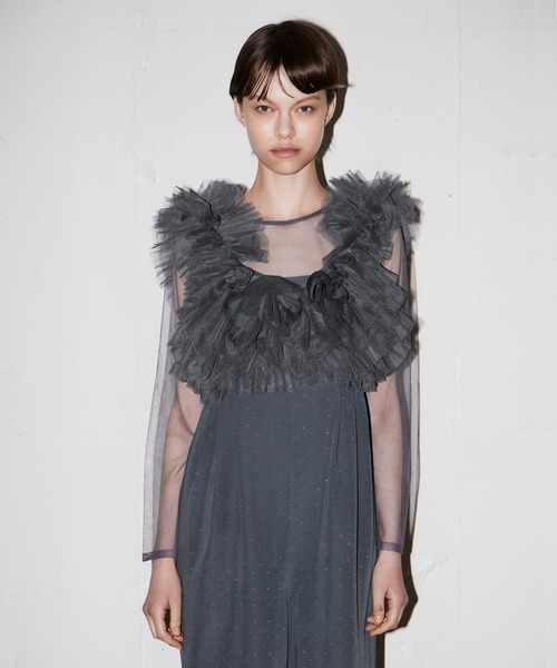 ボリュームチュールオールインワンドレス / volume tulle all in one