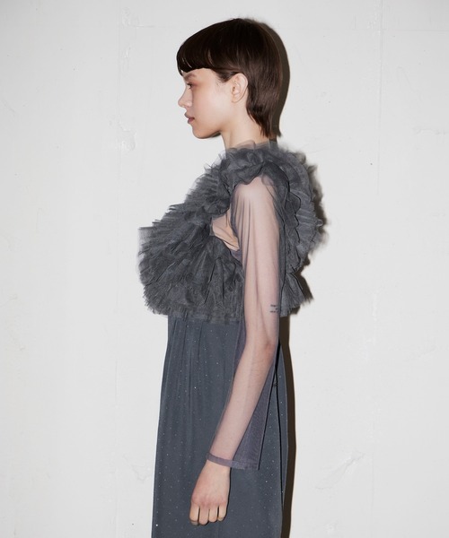 ボリュームチュールオールインワンドレス / volume tulle all in one