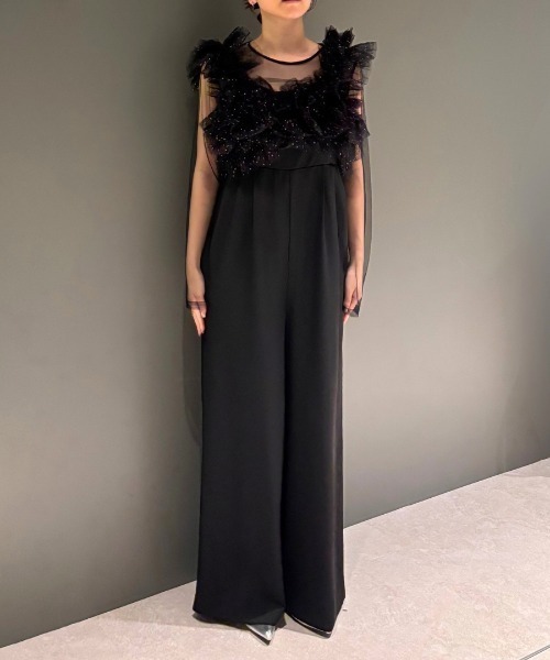 ★値下げ★アンドレスド チュール お呼ばれワンピースセット ボリュームチュールオールインワンドレス / volume tulle all in one