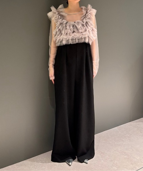 ボリュームチュールオールインワンドレス / volume tulle all in one